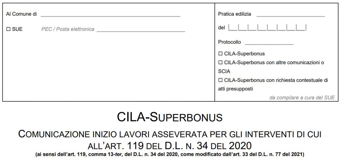 CILA Superbonus 110%